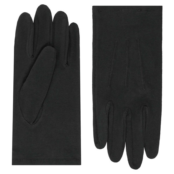 Baumwollhandschuhe mit klassicher Aufnaht - black