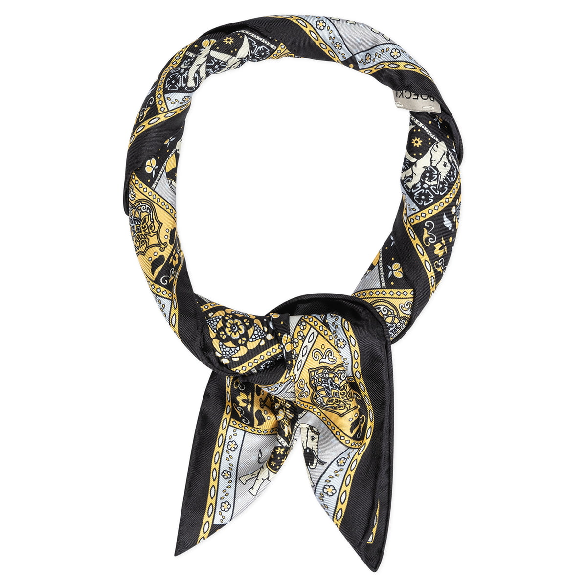 Lucky Elephant 53x53 - white/black