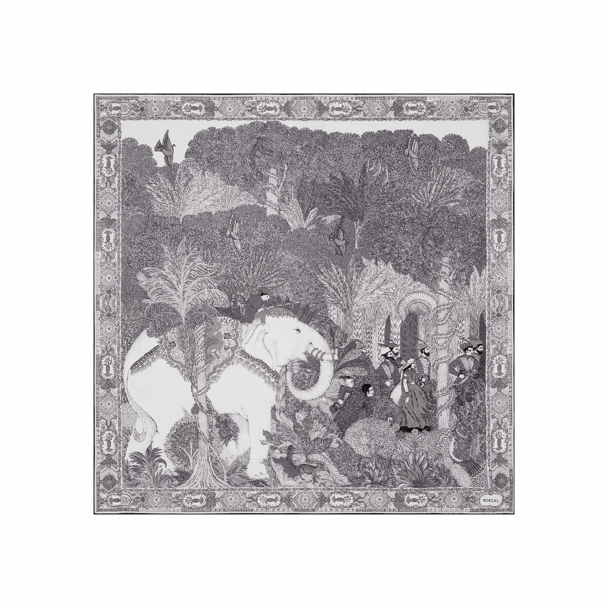 White Elephant 90x90 - white/black