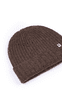Pure Cashmere Umschlagmuetze  - coffee