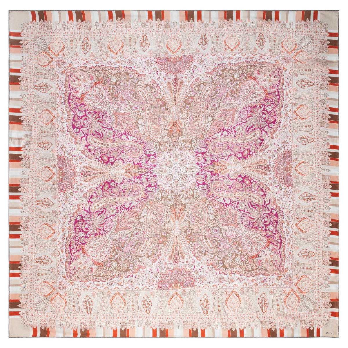 Butterfly Paisley 140x140  - rose/beige