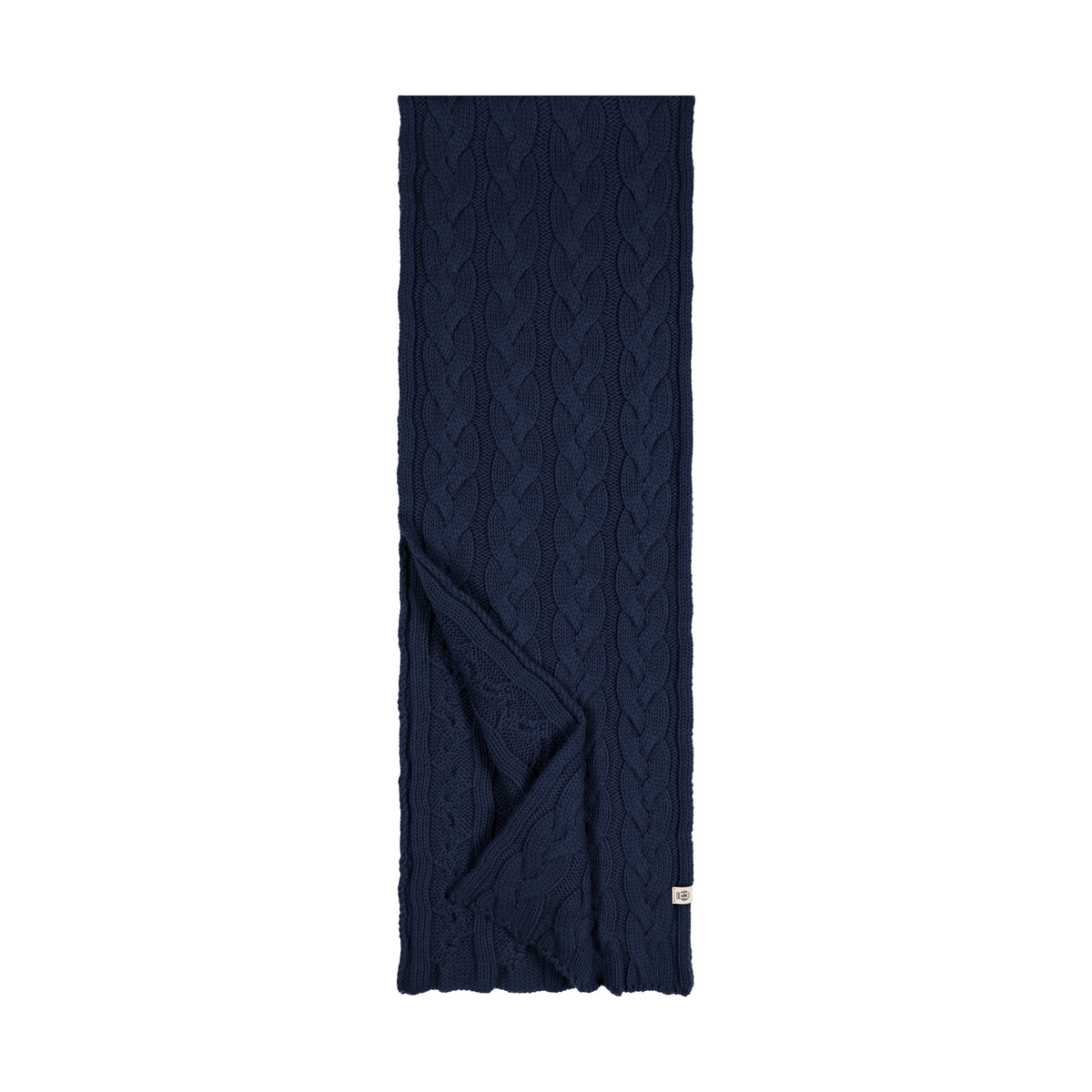 Braided Cashmere Schal 30x180 - navy