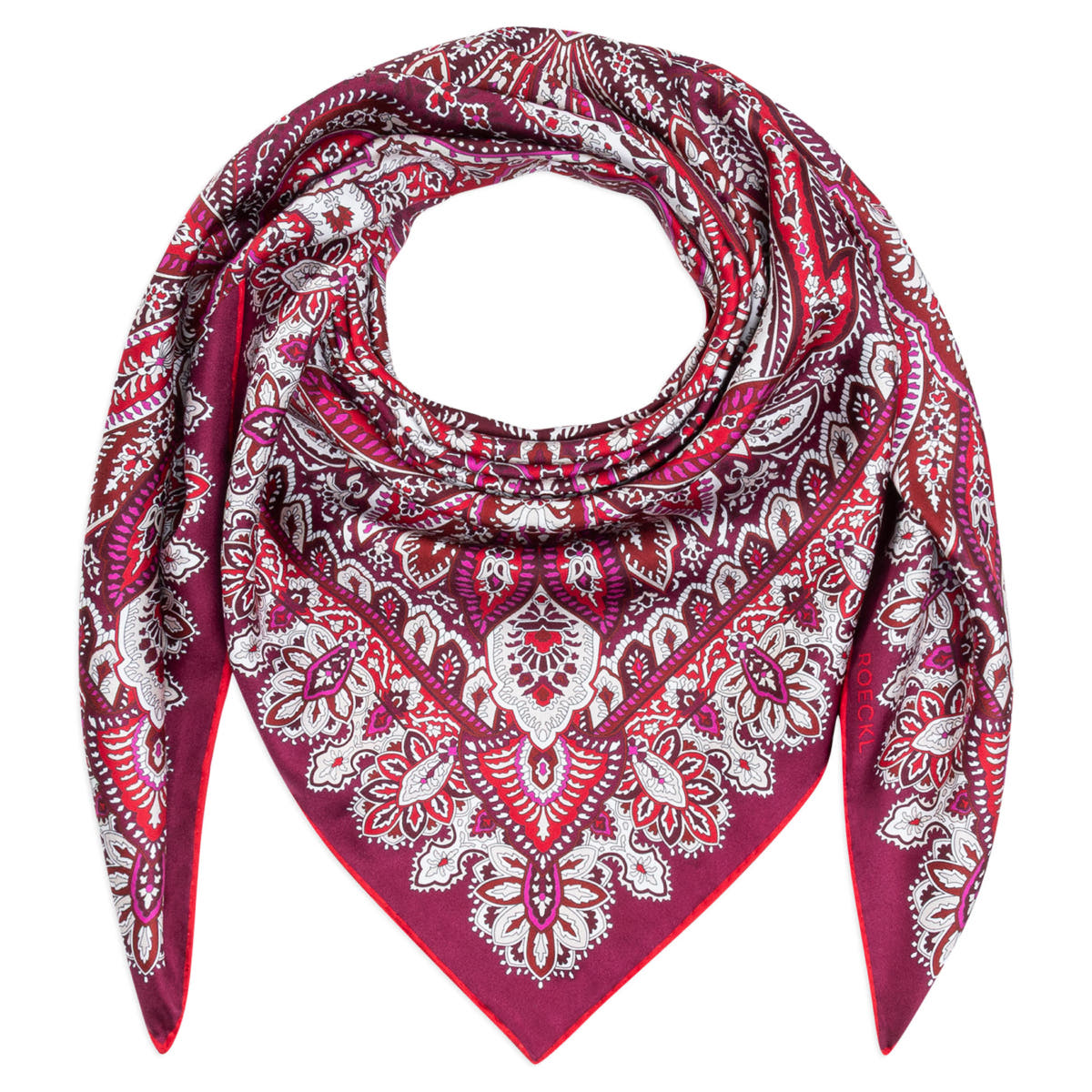 Flourishing Paisley 90x90  - multi magenta