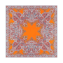Mirror Paisley 90x90  - tangeringe/red