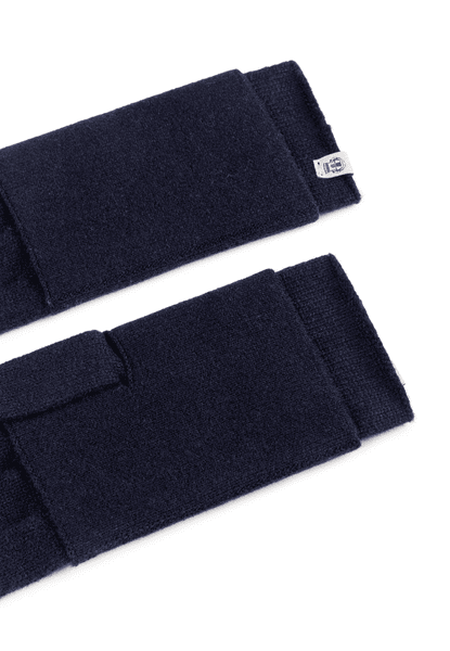 Pure Cashmere Stulpenhandschuhe  - navy