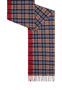 Stripe Tartan 40x180  - taupe/bleu