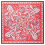 Wool Feather 90x90  - multi scarlet