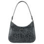 Cleo small Croco silver  - black