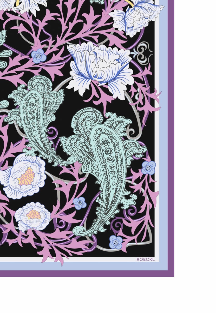 Potpourri Flowers 130x130 - multi black