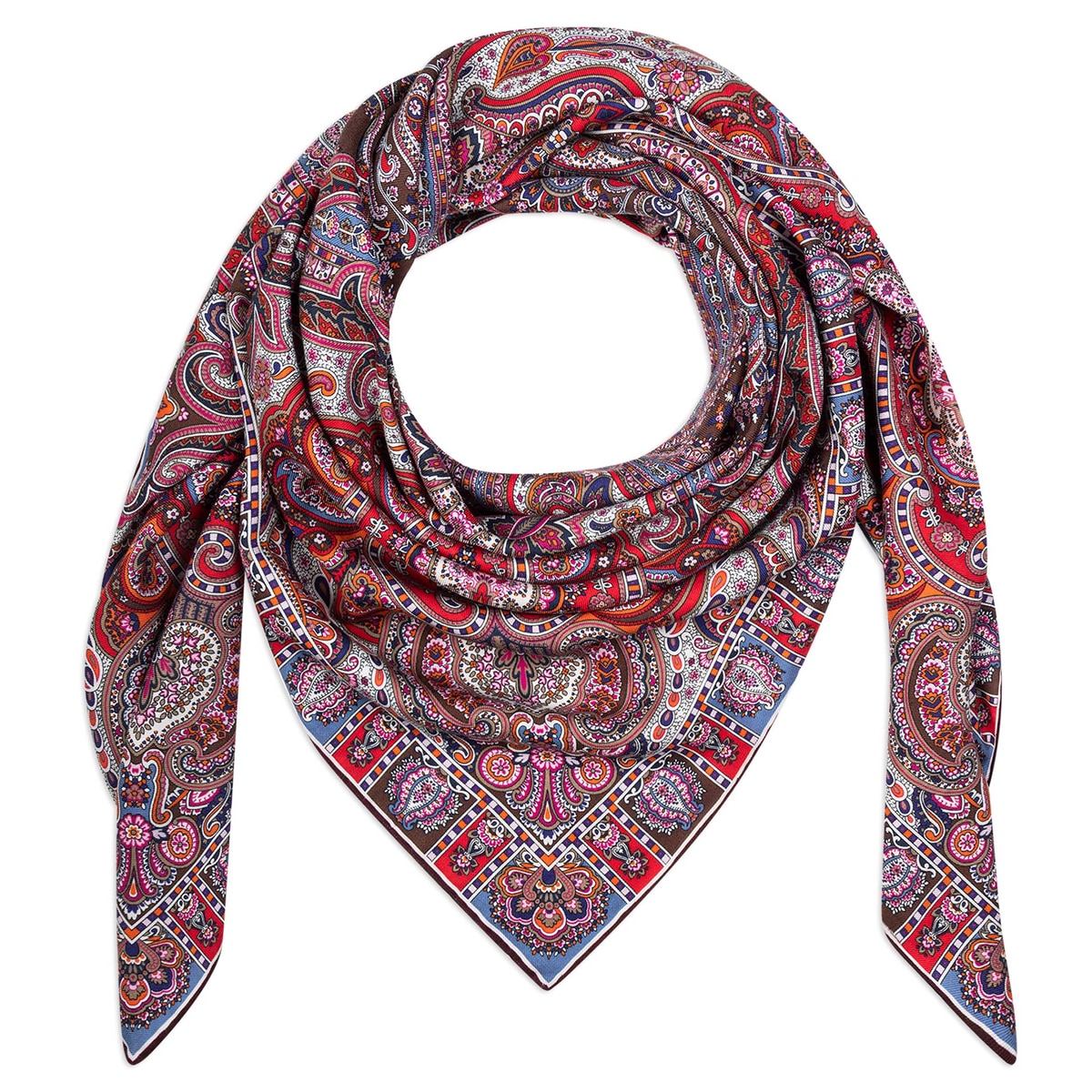 Paisley Glow 140x140 - multi red