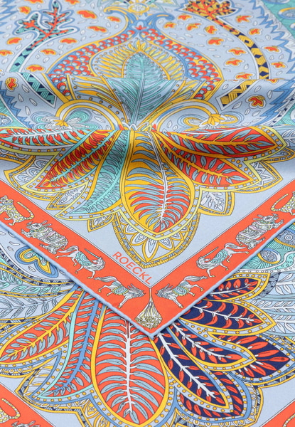 Vibrant Paisley 90x90 - multi ciel