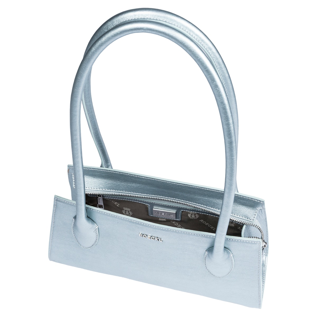 Elisa metallic handbag small  - silver