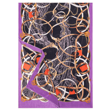 Noble Paisley Scarf 65x180 - black multi