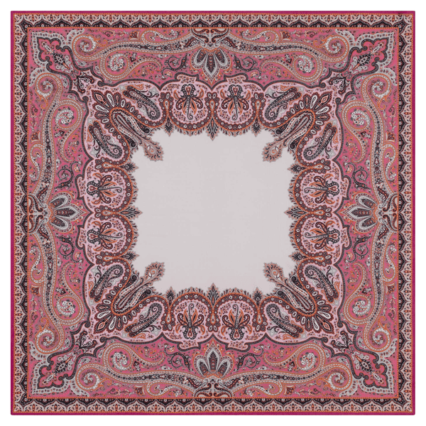 Enchanted Paisley 140x140 - multi rose