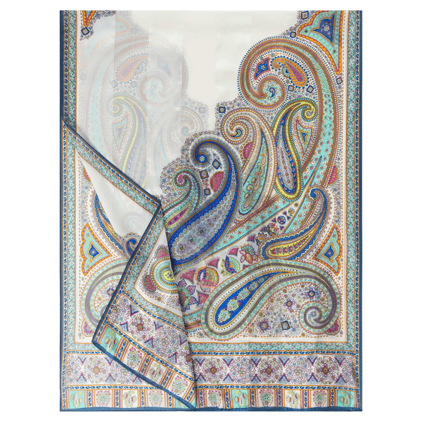 Summer Paisley Scarf 70x180 - ivory