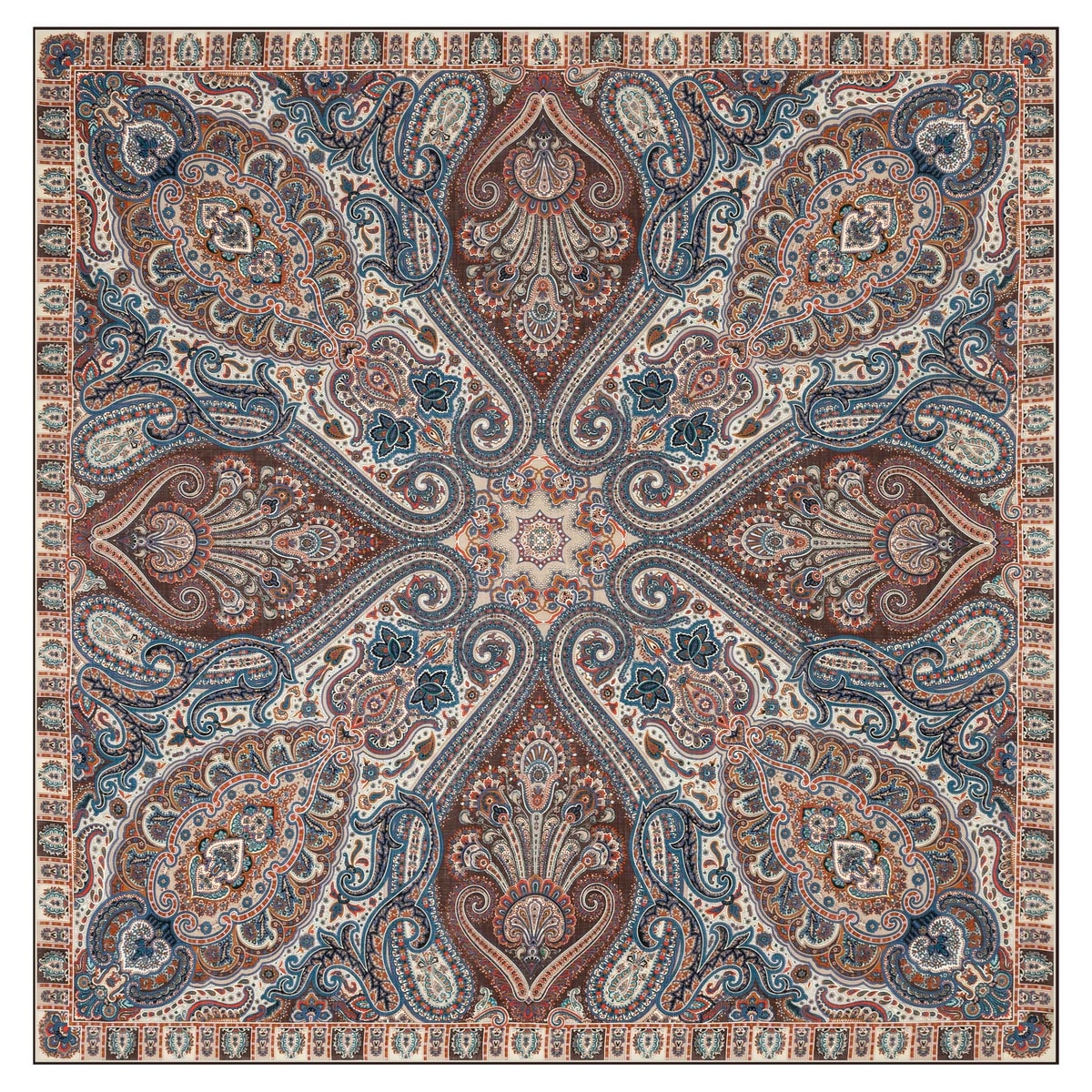 Majestic Paisley 140x140 - multi navy