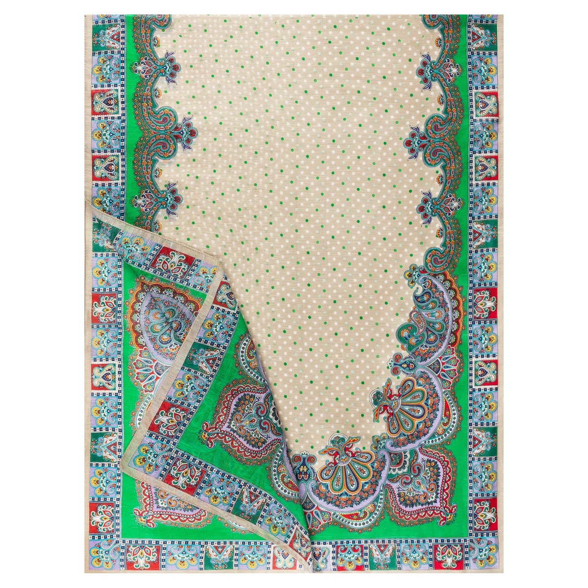 Orient Dots 70x180 - multi green