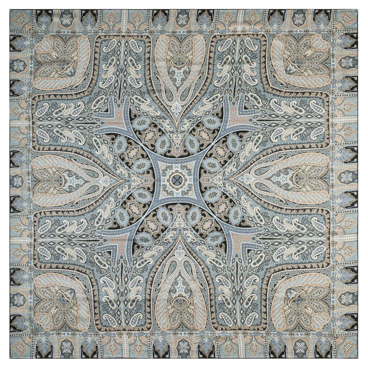 Secret Garden 140x140  - multi grey