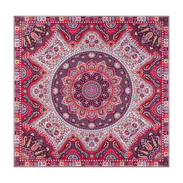 Small Circular Paisley 90x90 - multi wine