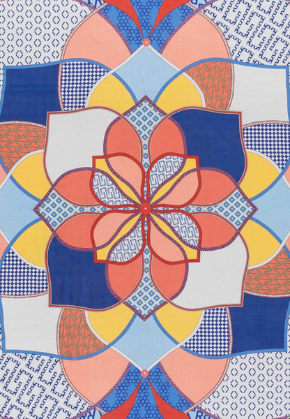 Signature Mandala 130x130 - multi navy