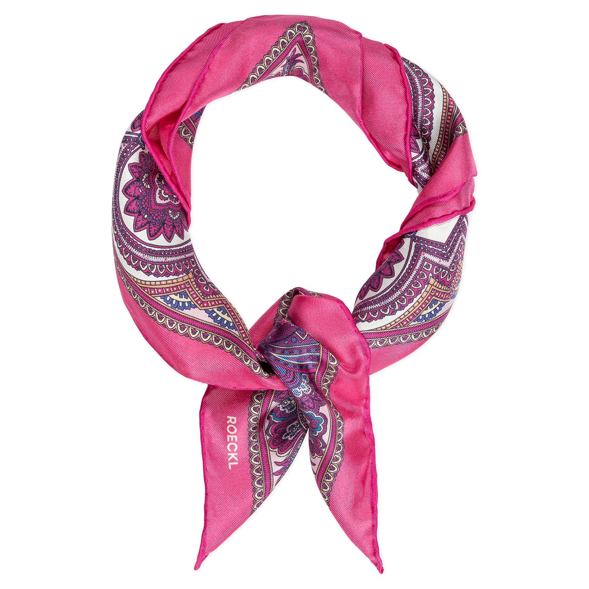 Fine Paisley 53x53  - multi hibiscus