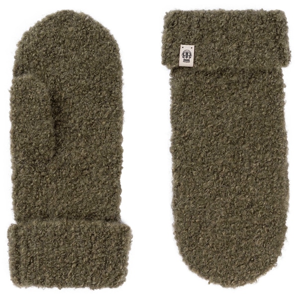 Classic Bouclé Fäustlinge - moss