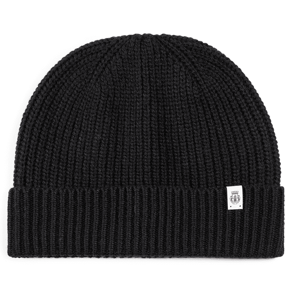 Klassische Strickmütze - black