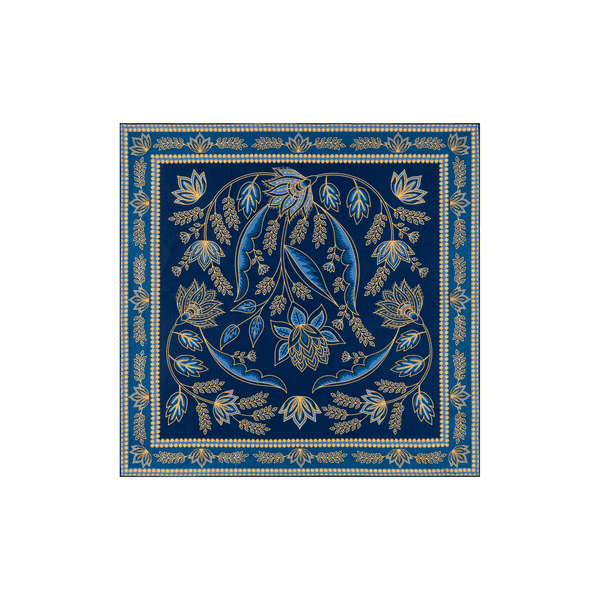 Blooming Mandala 64x64 - blue