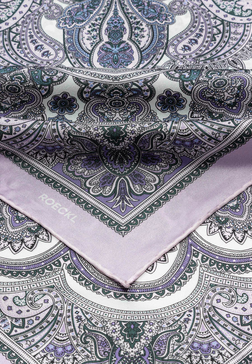 Fine Paisley 53x53  - multi pastel