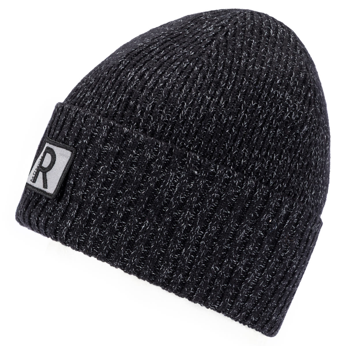 Reflective Rib Mütze Damen  - black