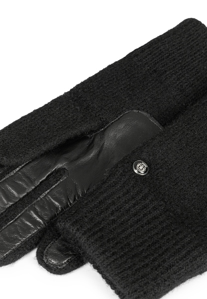 Walkhandschuhe Lederinnenhand - black