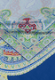 Colorblocking Ornament 140x140 - multi blue