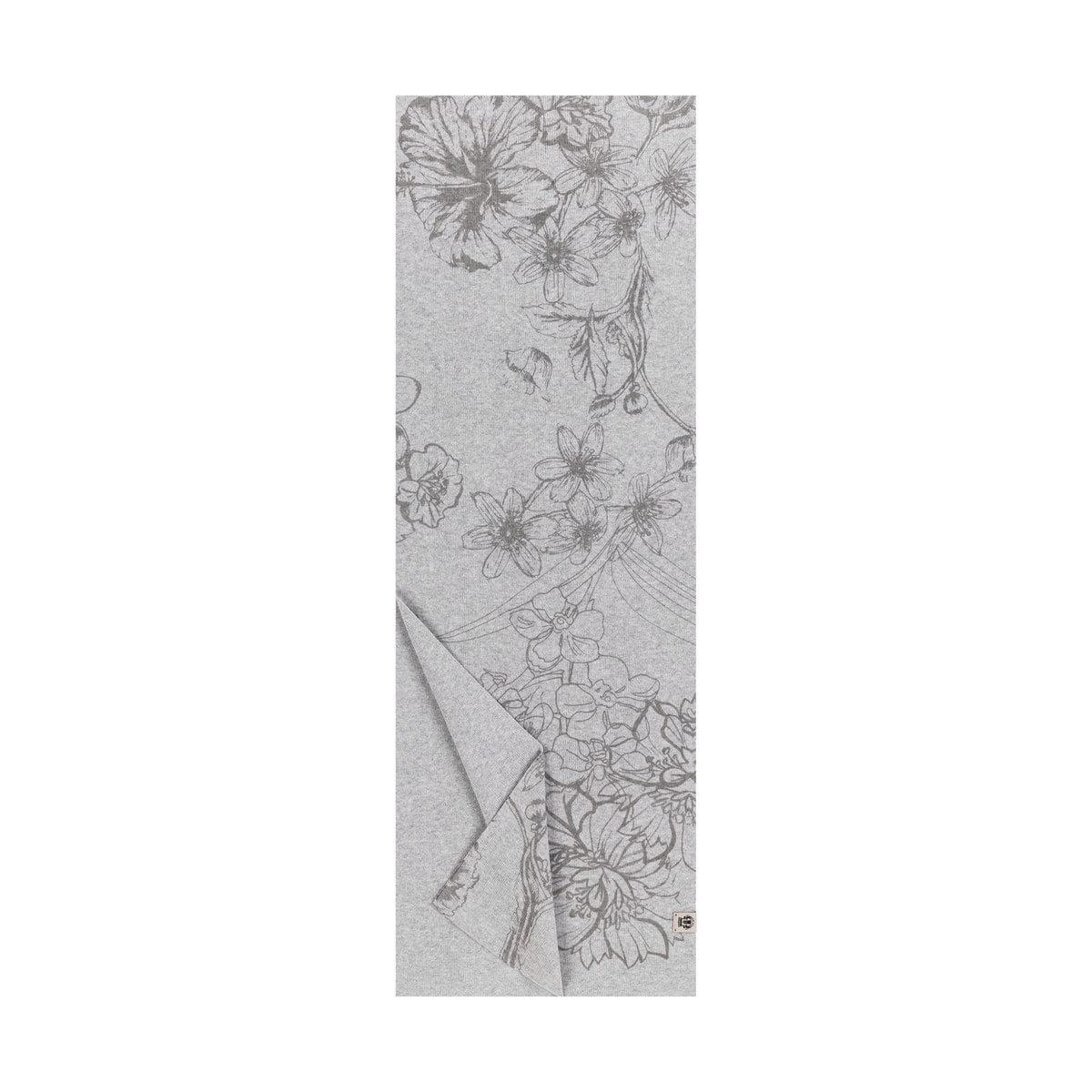 Summer Flower Schal 30 x 180 - silvergrey