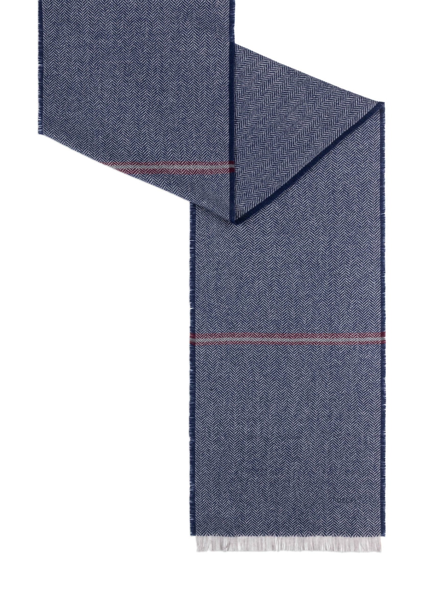Woven Heringbone 40x180 - multi navy
