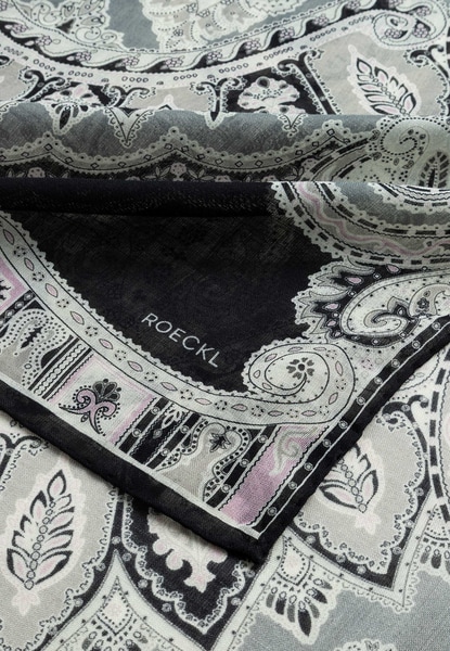 Porta Paisley 70x180 - black/white