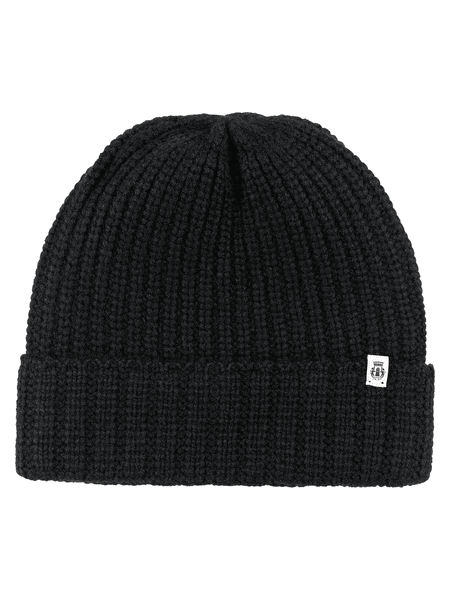 Pure Cashmere Umschlagmuetze - black