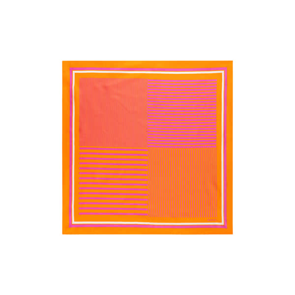 Two Tone Stripes 53x53 - tangerine