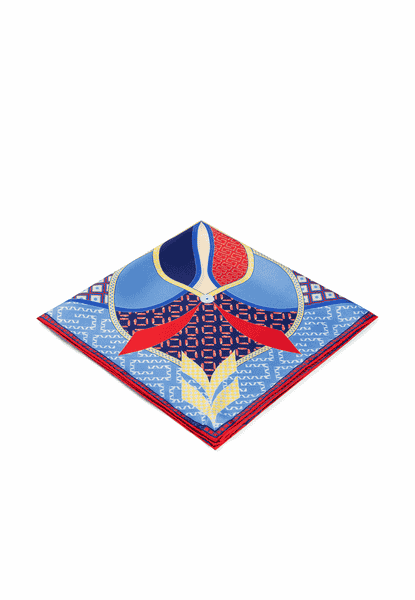 Flower Mandala 53x53 - multi bleu