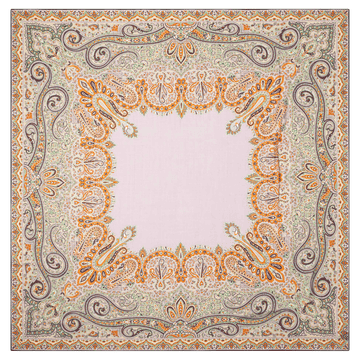 Enchanted Paisley 140x140  - multi forest