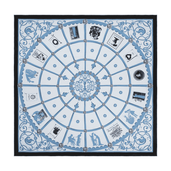 Das schoenste Geschenk 90x90 - bleu/silver