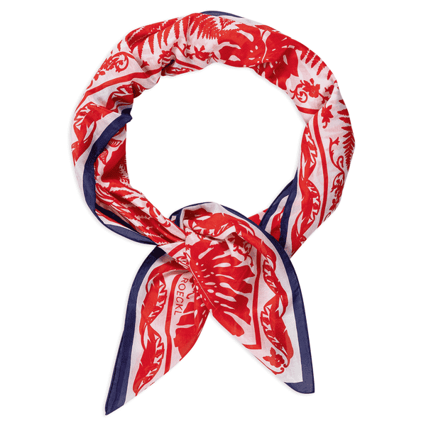 Botanical Garden 100 x 100 - red/navy