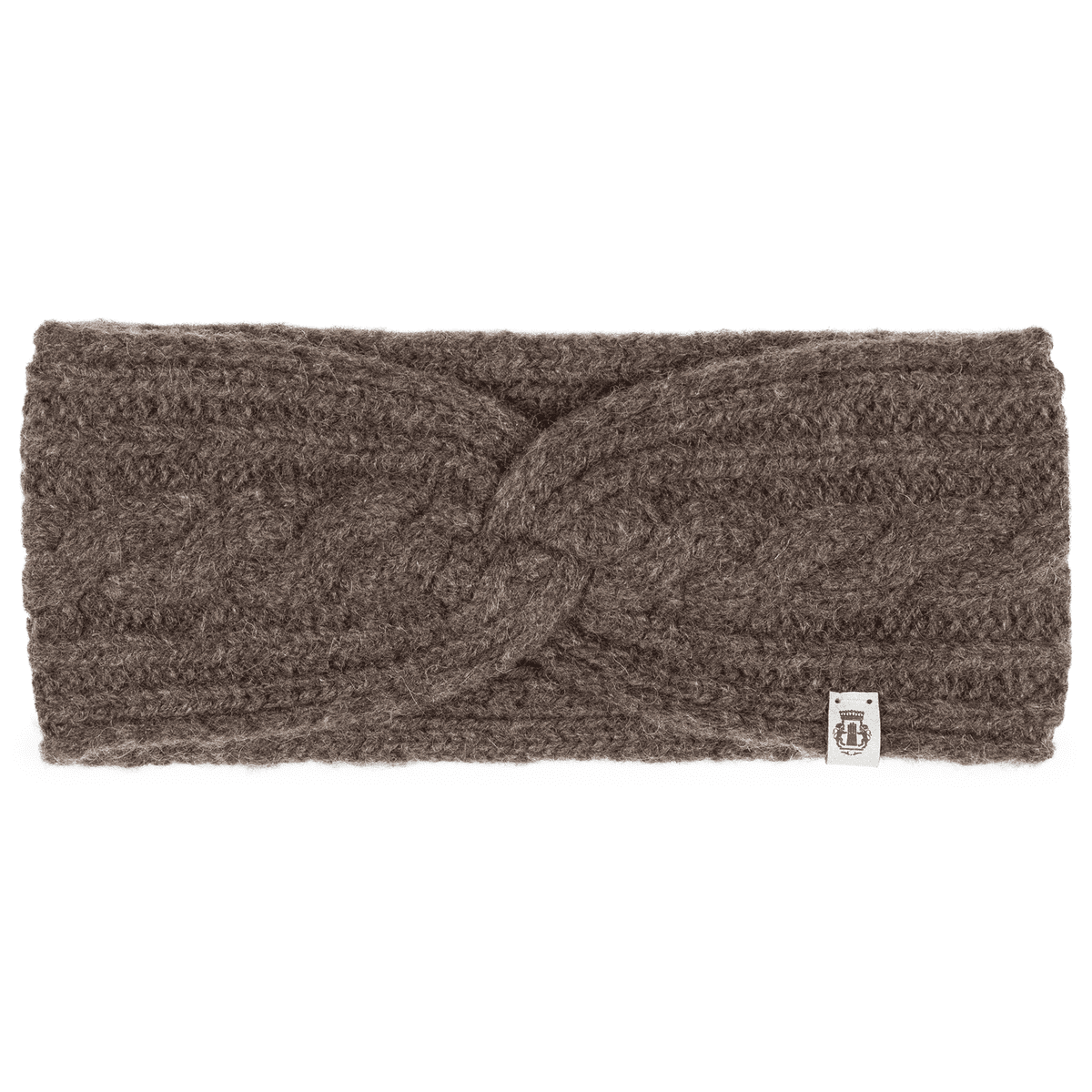 Cabled Charm Strirnband - coffee