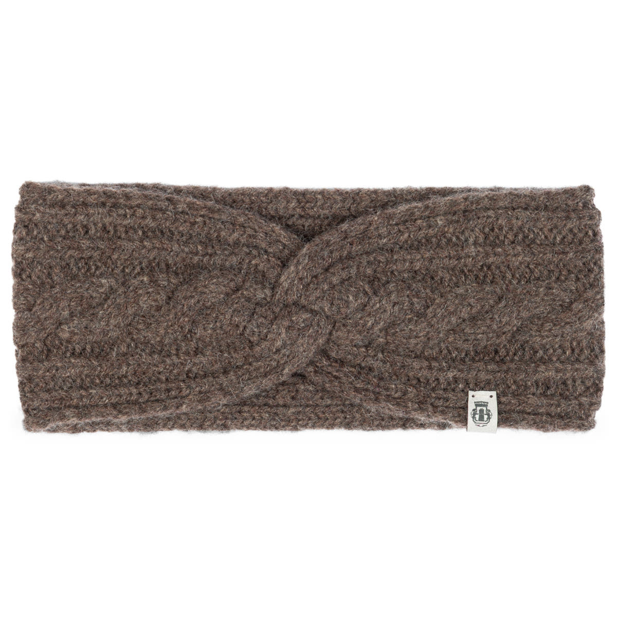 Cabled Charm Strirnband - coffee