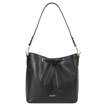Pitti Saffiano shoulder bag medium - black