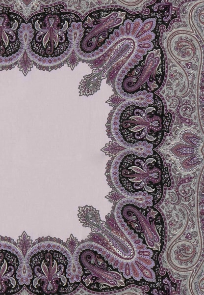 Enchanted Paisley 140x140 - violet/silver