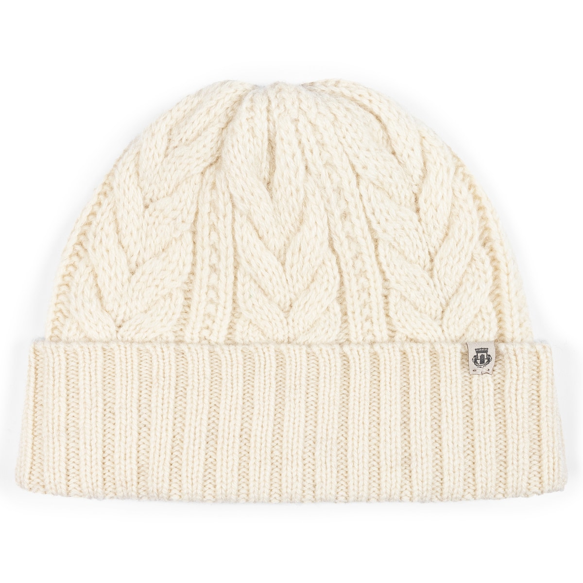 Cashmere Twist Mütze  - woolwhite