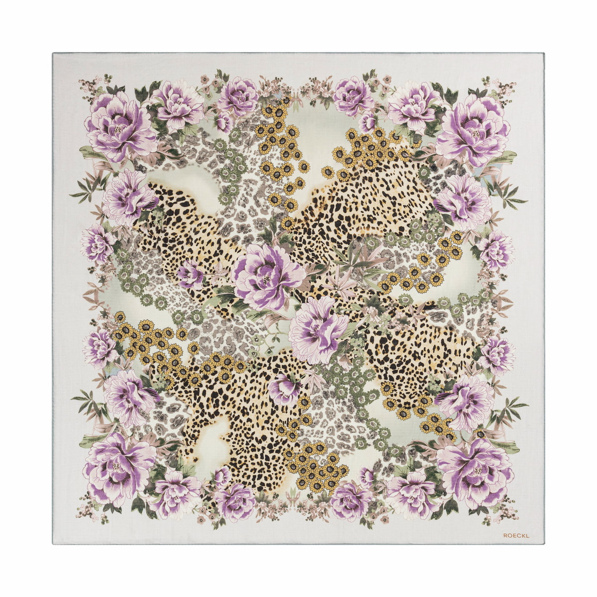 Blooming Wilderness 100x100  - multi cashmere