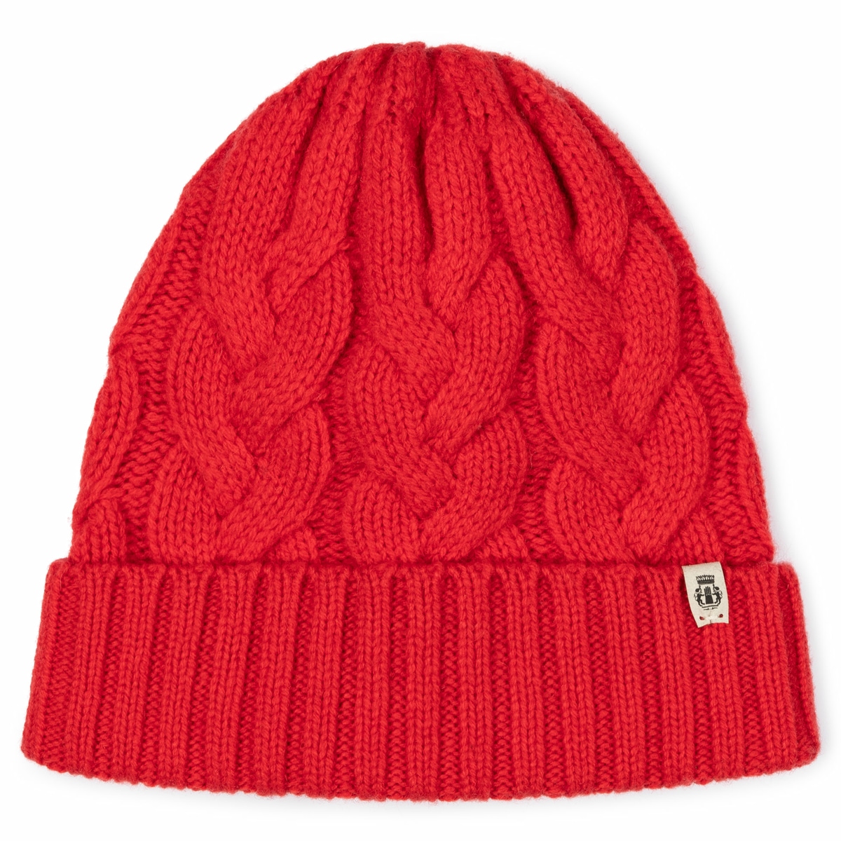 Braided Cashmere Muetze - rose hip