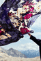 Camouflage Flowers 130x130  - multi mulberry