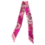 Check & Flowers Twilly 11x200  - multi magenta
